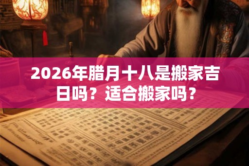 2026年腊月十八是搬家吉日吗？适合搬家吗？