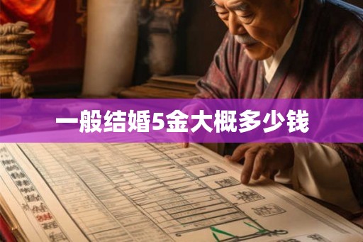 一般结婚5金大概多少钱