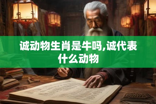 诚动物生肖是牛吗,诚代表什么动物