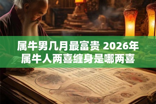 属牛男几月最富贵 2026年属牛人两喜缠身是哪两喜
