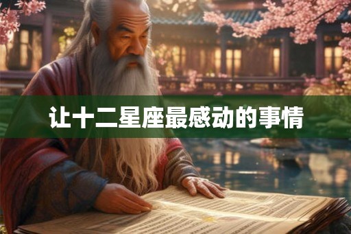 让十二星座最感动的事情