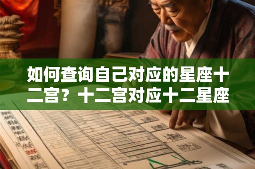 如何查询自己对应的星座十二宫？十二宫对应十二星座吗？