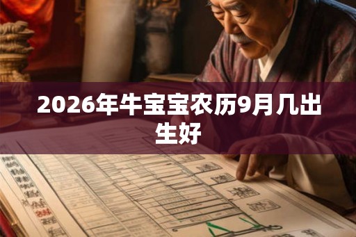 2026年牛宝宝农历9月几出生好
