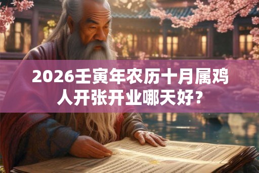 2026壬寅年农历十月属鸡人开张开业哪天好？