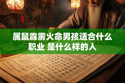 属鼠霹雳火命男孩适合什么职业 是什么样的人