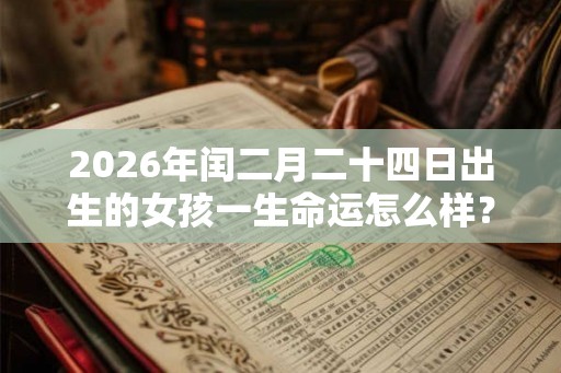 2026年闰二月二十四日出生的女孩一生命运怎么样？