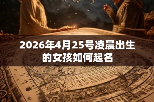 2026年4月25号凌晨出生的女孩如何起名