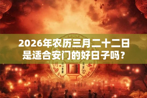 2026年农历三月二十二日是适合安门的好日子吗? 2026年农历三月二十二日是适合安门的好日子吗?