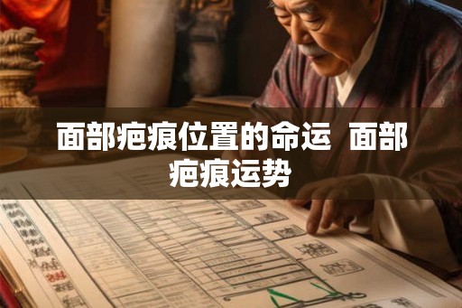 面部疤痕位置的命运  面部疤痕运势