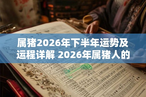 属猪2026年下半年运势及运程详解 2026年属猪人的全年每月运势