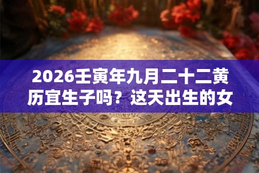 2026壬寅年九月二十二黄历宜生子吗？这天出生的女宝宝是好命吗