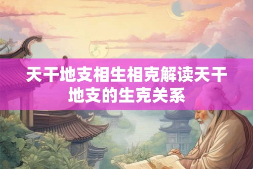 天干地支相生相克解读天干地支的生克关系
