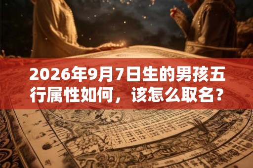 2026年9月7日生的男孩五行属性如何,该怎么取名? 2026年9月7日生的男孩五行属性如何,该怎么取名?