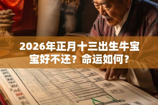 2026年正月十三出生牛宝宝好不还？命运如何？
