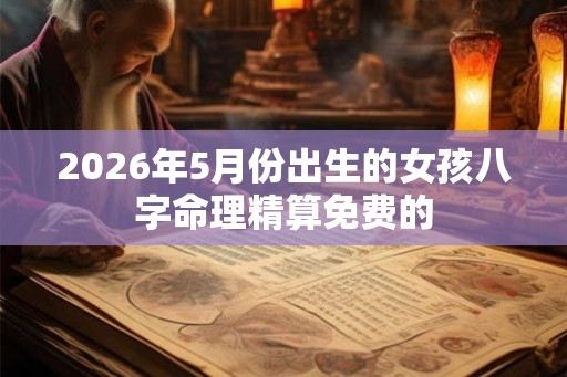 2026年5月份出生的女孩八字命理精算免费的