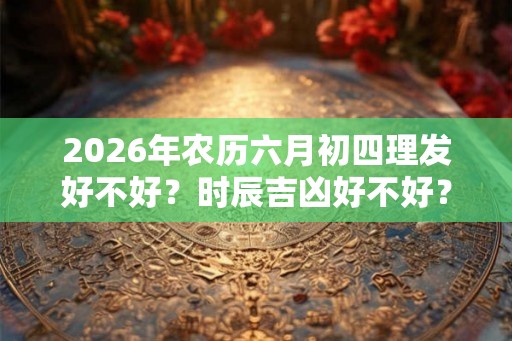2026年农历六月初四理发好不好？时辰吉凶好不好？