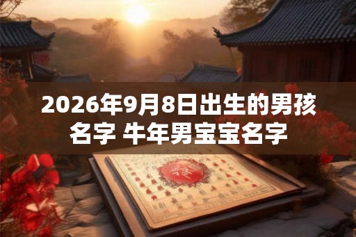2026年9月8日出生的男孩名字 牛年男宝宝名字