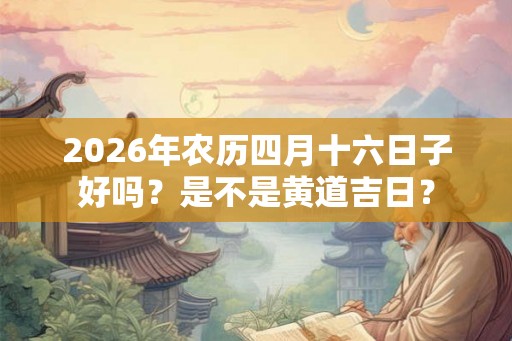 2026年农历四月十六日子好吗？是不是黄道吉日？