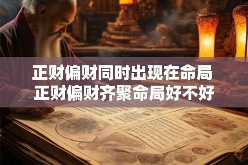 正财偏财同时出现在命局 正财偏财齐聚命局好不好
