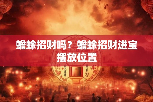 蟾蜍招财吗？蟾蜍招财进宝摆放位置