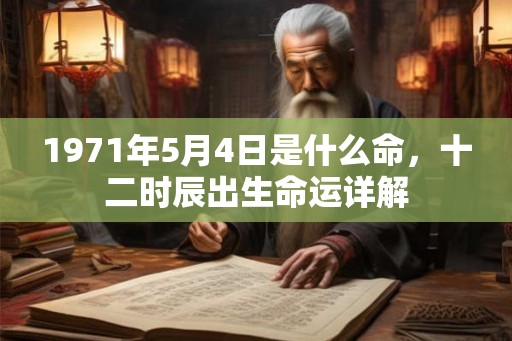 1971年5月4日是什么命，十二时辰出生命运详解