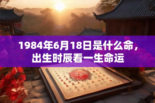 1984年6月18日是什么命，出生时辰看一生命运