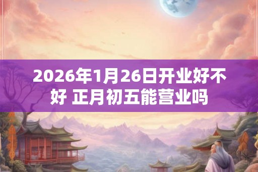 2026年1月26日开业好不好 正月初五能营业吗