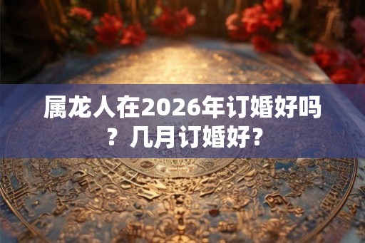 属龙人在2026年订婚好吗？几月订婚好？
