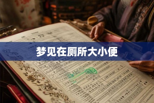 梦见在厕所大小便
