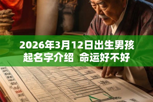2026年3月12日出生男孩起名字介绍  命运好不好