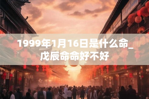 1999年1月16日是什么命_戊辰命命好不好