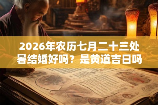 2026年农历七月二十三处暑结婚好吗？是黄道吉日吗？