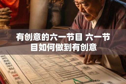 有创意的六一节目 六一节目如何做到有创意