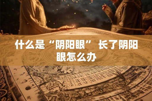 什么是“阴阳眼” 长了阴阳眼怎么办