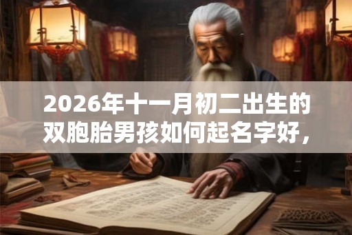 2026年十一月初二出生的双胞胎男孩如何起名字好，五行属相是什么