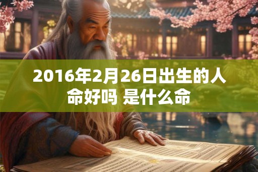 2016年2月26日出生的人命好吗 是什么命 2016年2月26日出生的人命好吗 是什么命