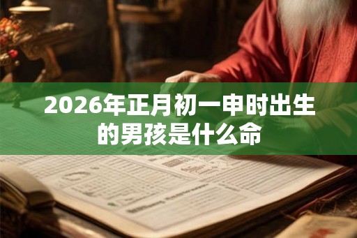 2026年正月初一申时出生的男孩是什么命