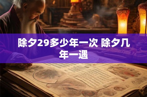除夕29多少年一次 除夕几年一遇