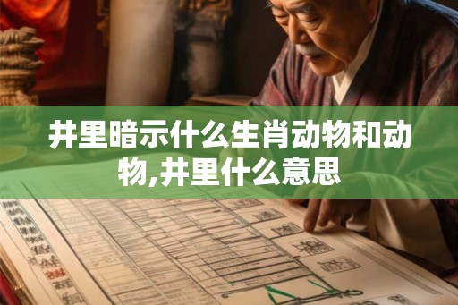 井里暗示什么生肖动物和动物,井里什么意思