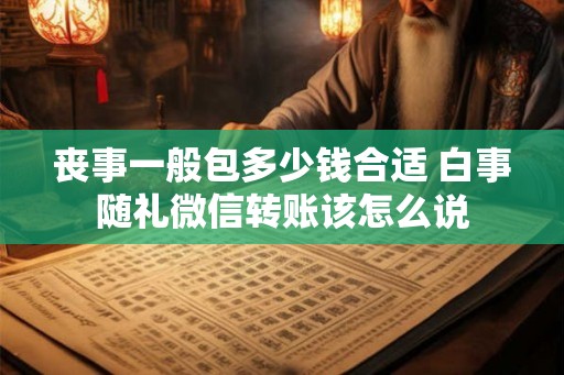 丧事一般包多少钱合适 白事随礼微信转账该怎么说