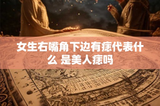 女生右嘴角下边有痣代表什么 是美人痣吗