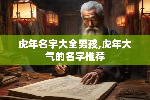 虎年名字大全男孩,虎年大气的名字推荐