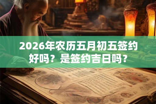 2026年农历五月初五签约好吗？是签约吉日吗？