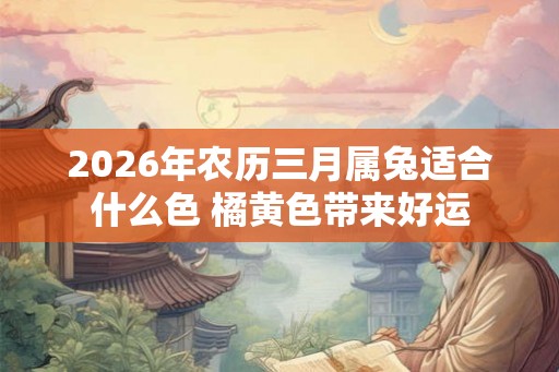 2026年农历三月属兔适合什么色 橘黄色带来好运