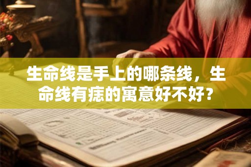 生命线是手上的哪条线，生命线有痣的寓意好不好？