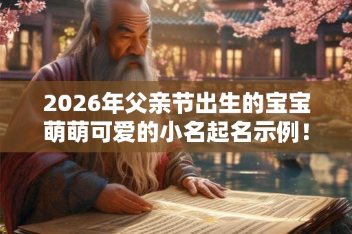 2026年父亲节出生的宝宝萌萌可爱的小名起名示例！