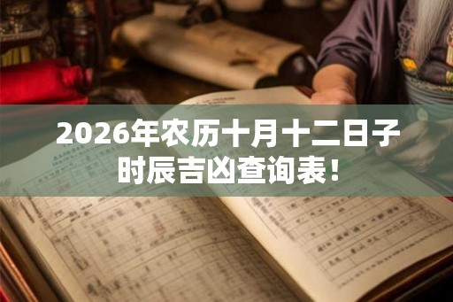 2026年农历十月十二日子时辰吉凶查询表！