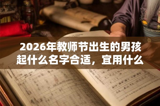 2026年教师节出生的男孩起什么名字合适，宜用什么字