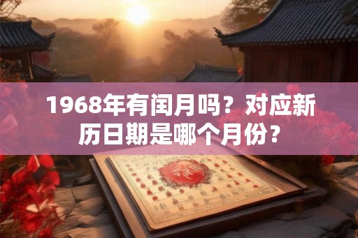 1968年有闰月吗？对应新历日期是哪个月份？