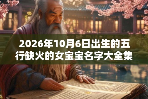2026年10月6日出生的五行缺火的女宝宝名字大全集